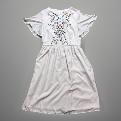 VETEMENTS Abito corto donna Brickyard Buffalo Boutique avorio taglia media ricamato