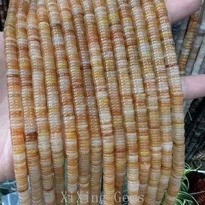 1x6 mm Natürlich Rosa Aventurin Heishi Scheibe Zwischenring Perlen für Schmuck Herstellung Zum Selbermachen - Bild 1 von 6