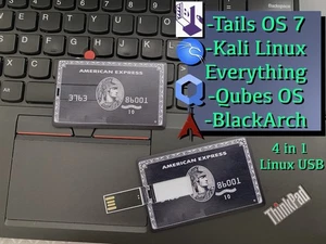 4 In 1 Linux Bootable USB: Kali Everything, TailsOS, QubesOS, BlackArch - Picture 1 of 2