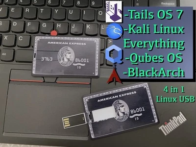 4 In 1 Linux Bootable USB: Kali Everything, TailsOS, QubesOS, BlackArch - Image 1 of 2