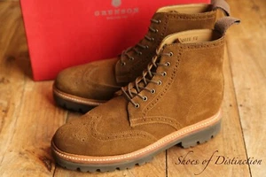 Grenson Emmaline Brown Suede Brogue Boots Schuhe Damen UK 6,5 US 9 EU 39,5 - Bild 1 von 10