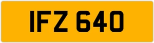IFZ 640 I 3x3 DATELESS PRIVATE NUMBER PLATE ISAAC IAN IAIN ISLA IVAN IVY IVOR IS - Picture 1 of 1