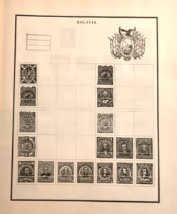 17 Bolivia Hinged Vintage Postage Stamps from 1920s as shown - Picture 1 of 1