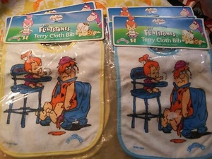 VINTAGE The Flintstones Terry Cloth Bib 1994 Fred and Pebbles (sold separately) - Picture 1 of 2