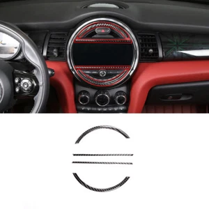 Schwarz Kohlefaser Mittelkonsole Aufkleber für Mini Cooper F55 F56 F57 2017-21 - Bild 1 von 10