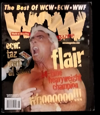 Revista de lucha libre Ric Flair WOW 1999 #2; 20 Nitro Girls WWE WWF WCW rara Foto 1 de 4