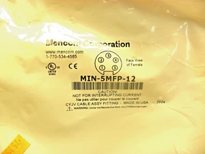 MIN-5MFP-12 - Mencom - Cordset, 5 Pole, Male / Female, 8A,12' Sealed Factory Bag - Picture 1 of 5
