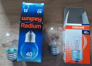 2 mal Osram/Radium Tropfen 40 Watt E27 P45 auch für Lavalampe - Bild 1 von 3