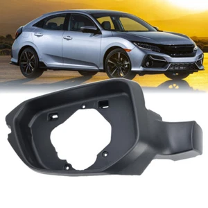 Right Driver O/S Side Black Wing Mirror Cover Frame For Honda Civic 2016-2020 - Picture 1 of 12