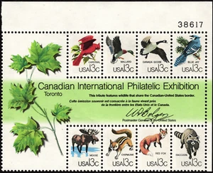 US Souvenir Sheet Scott # 1757 Plate Block NH - 1978 CAPEX Issue Birds Wildlife - Picture 1 of 1