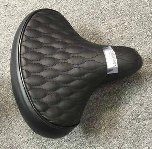 Beach Cruiser Chopper Bicycle Saddle Seat Diamond Stitched Black 255mm x 255mm - Picture 1 of 2