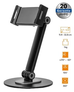 Tablet Multi Halterung Universal Halter für 4,7 - 12,9 Zoll Tischhalterung 360° - Bild 1 von 12