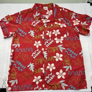 Vintage Barefoot In Paradise Herren Hawaiihemd geblümt - Erwachsene Größe Medium - Bild 1 von 6