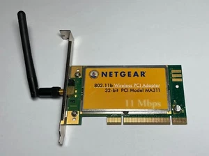NETGEAR 802.11b Wireless PCI Adapter 32-bit PCI Model MA311 11 Mbps - Picture 1 of 6
