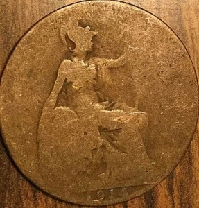 1914 UK GREAT BRITAIN HALF PENNY - Picture 1 of 2