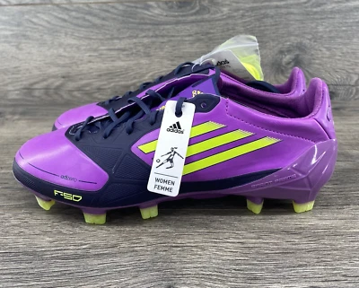 Botín de fútbol para mujer Adidas F50 Adizero TRX FG SYN talla 6 púrpura V23959 Foto 1 de 4