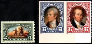 SET FRANCOBOLLI LEWIS & CLARK US EXPLORERS SCOTT #3854 #3855 #3856 BICENTENARIO 37c XF - Foto 1 di 2