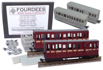 Fourdees Ltd Freelance Tisdale Bogie Carriages 009 / OO9 Scale Kit