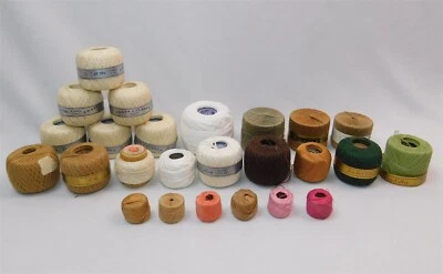 DMC Clark's J & P Coats Cotton Embroidery Crochet Mending Thread LOT 25 Balls - Image 1 of 4