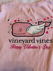 Vineyard Vines Valentines Day girls size 10/12 pink long sleeve shirt hearts