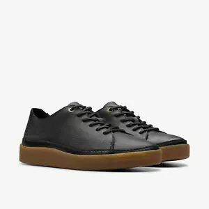 Scarpe da uomo Clarks nuove con scatola Oakpark Low in pelle nera taglia UK 11/ EU 46 - Foto 1 di 6