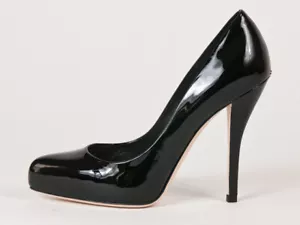 New Christian Dior Black Patent Leather Pumps  Size EU 37 US 7 - Picture 1 of 6