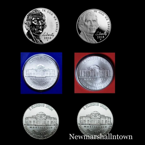 2018 P+D+S+S Jefferson Reverse, Proof, PD MW and PD Rolls from Mint Proof Set Cover