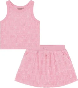 Juicy Couture Big Girls Pink 2pc Skirt Set Size 7 8/10 12 - Picture 1 of 1