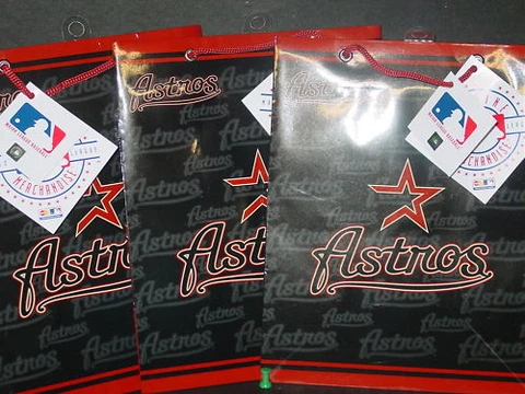 MLB "Houston Astros" Gift Bags (3 bags) MEDIUM Cover