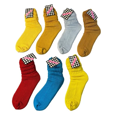 Calcetines holgados retro vintage años 80 90 hechos en EE. UU. para mujer talla 9-11 nuevos lote de 7 Foto 1 de 3
