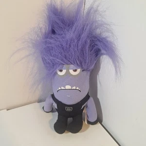 Despicable Me 2 Purple Plush Toy Minion 10" Fuzzy Hair Evil Two Eye - Picture 1 of 6