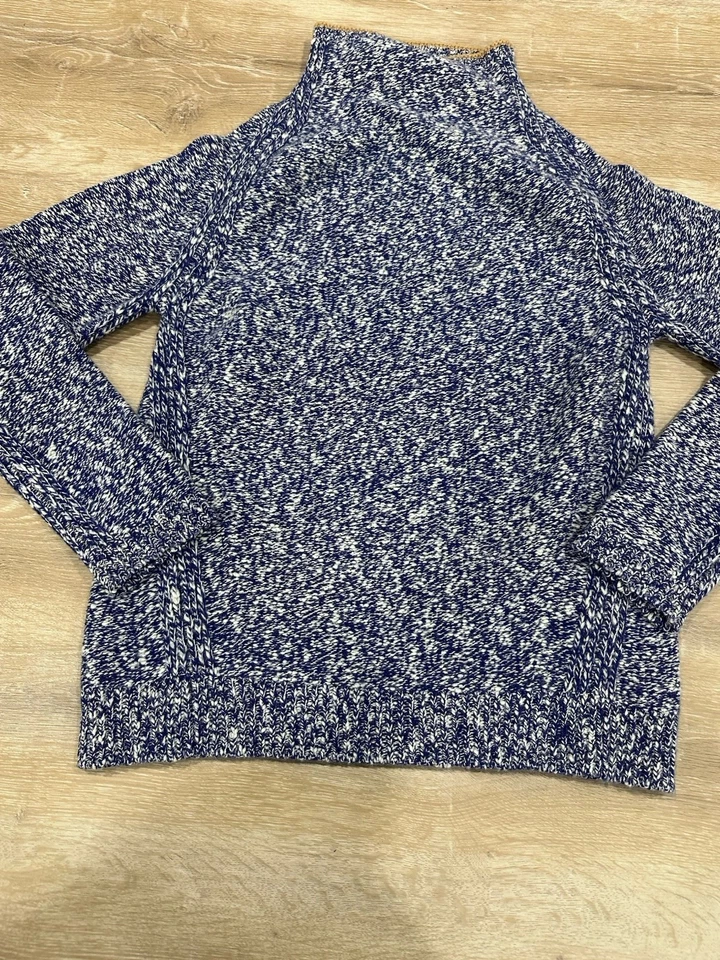 Paul Smith Blue White High Neck Long Sleeve Sweater Size Medium - Image 1 of 4