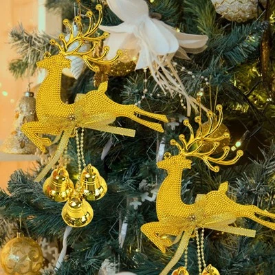 Elch Weihnachtsdeko Silber Rentier Christbaumanhänger Weihnachtsschmuck - Bild 1 von 4