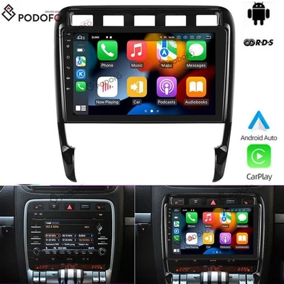 NAVITROEY 9" Android 15 GPS Sat Nav Car Stereo Radio CarPlay For Porsche Cayenne 2002-2010