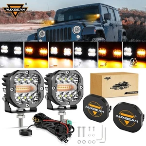 AUXBEAM 2X 3inch 96W LED Work Light StrobeOffroad Lamp+Black Cover For Nissan - Foto 1 di 12
