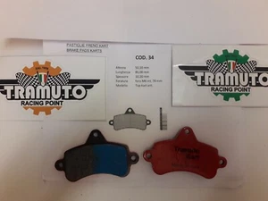 COPPIA PASTIGLIE FRENI  ANTERIORI ADATTABILI TOP KART K 134 - Picture 1 of 2