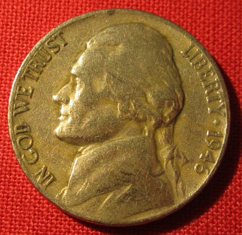 1946 P Jefferson Nickel - Circulated - Actual Coin in Photos  (2672) Cover