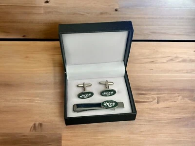 Juego completo de gemelos, clip de corbata o New York Jets Foto 1 de 4