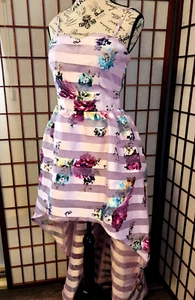 WINDSOR purple floral polyester bodycon dress- size M - Picture 1 of 6
