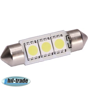 SMD LED Soffitte Lampe C5W CANBUS 36mm 12V Xenon Look weiss Leuchte Innenraum - Bild 1 von 1