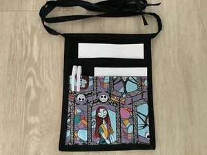 Nightmare before Christmas Side I Pad Mini Apron, WAITRESS Hip Black Money Pouch - Picture 1 of 3