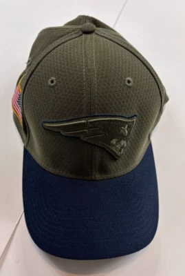 New England Patriots New Era 39thirty ajustado grande/XL EE. UU. bandera militar saludo Foto 1 de 4