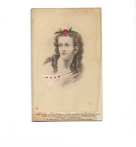 Vintage CDV Album Filler 1864 Photo “Fifteen Summers” ~ John P. Soule, Boston - Picture 1 of 2