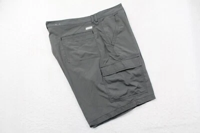 Pantalones Cortos Columbia Cargo Gris Omni-Sombra 100% Nylon Frente Plano Para Hombre Talla 42 x 9" Foto 1 de 4