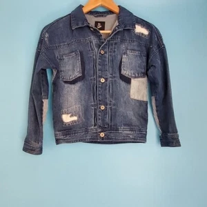 Art Class Girl's Medium (8/10) Patchwork Jean Jacket - Picture 1 of 6