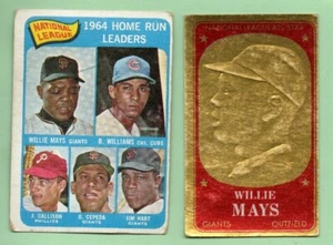 Lotto 2 carte Willie Mays 1965 Topps San Francisco Giants VGEX - Foto 1 di 2
