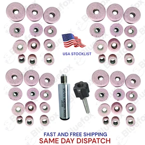 48 Pcs Stone Holder Star Drive 11/16" Sioux Valve Seat Fine Grinding Stones Set - Picture 1 of 3