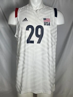 Price Jarman #29 EE. UU. Voleibol Adidas Blanco PrimeBlue Jersey Para Hombre GRANDE ALTO Foto 1 de 4