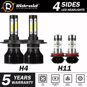 Combo de bombillas LED 9003 H4 H16 para Toyota Tacoma Yaris Tundra - Imagen 1 de 12