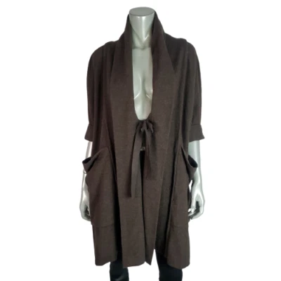 Marc by Marc Jacobs большого размера шерсти кардиган свитер XS S карманы коричневый галстук спереди - Изображение 1 из 4